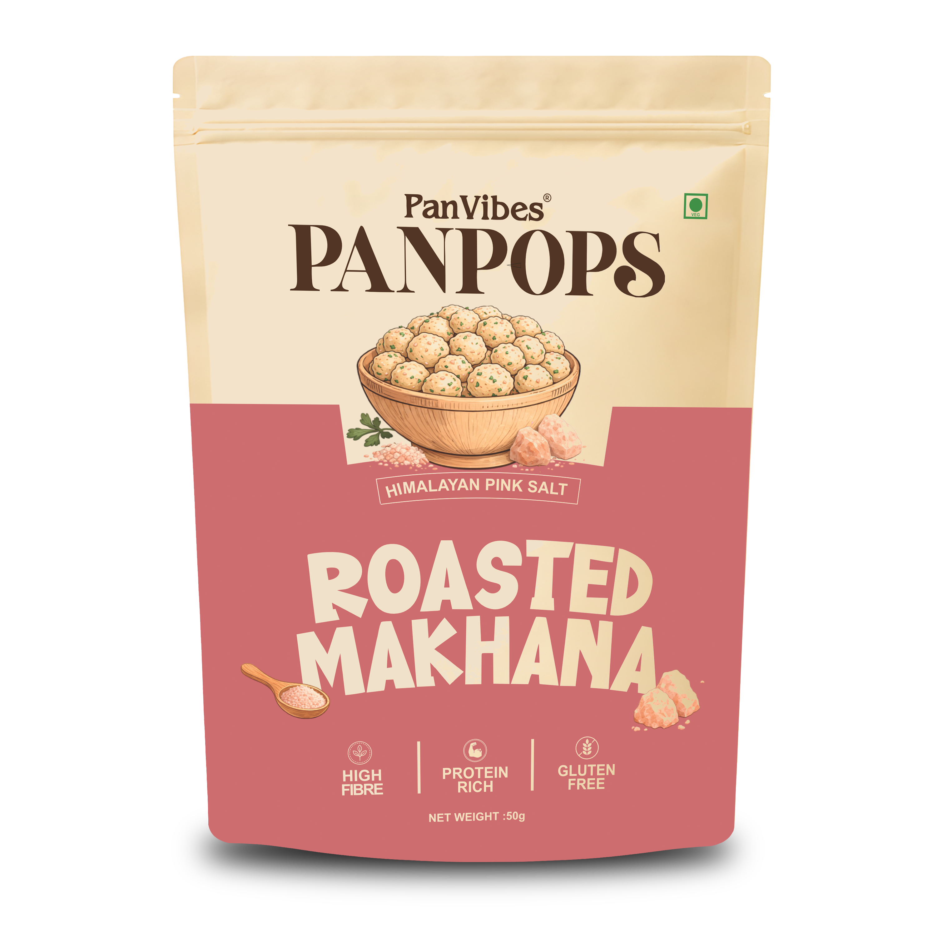 Roasted Makhana HIMALAYAN PINK SALT Flavoured Front