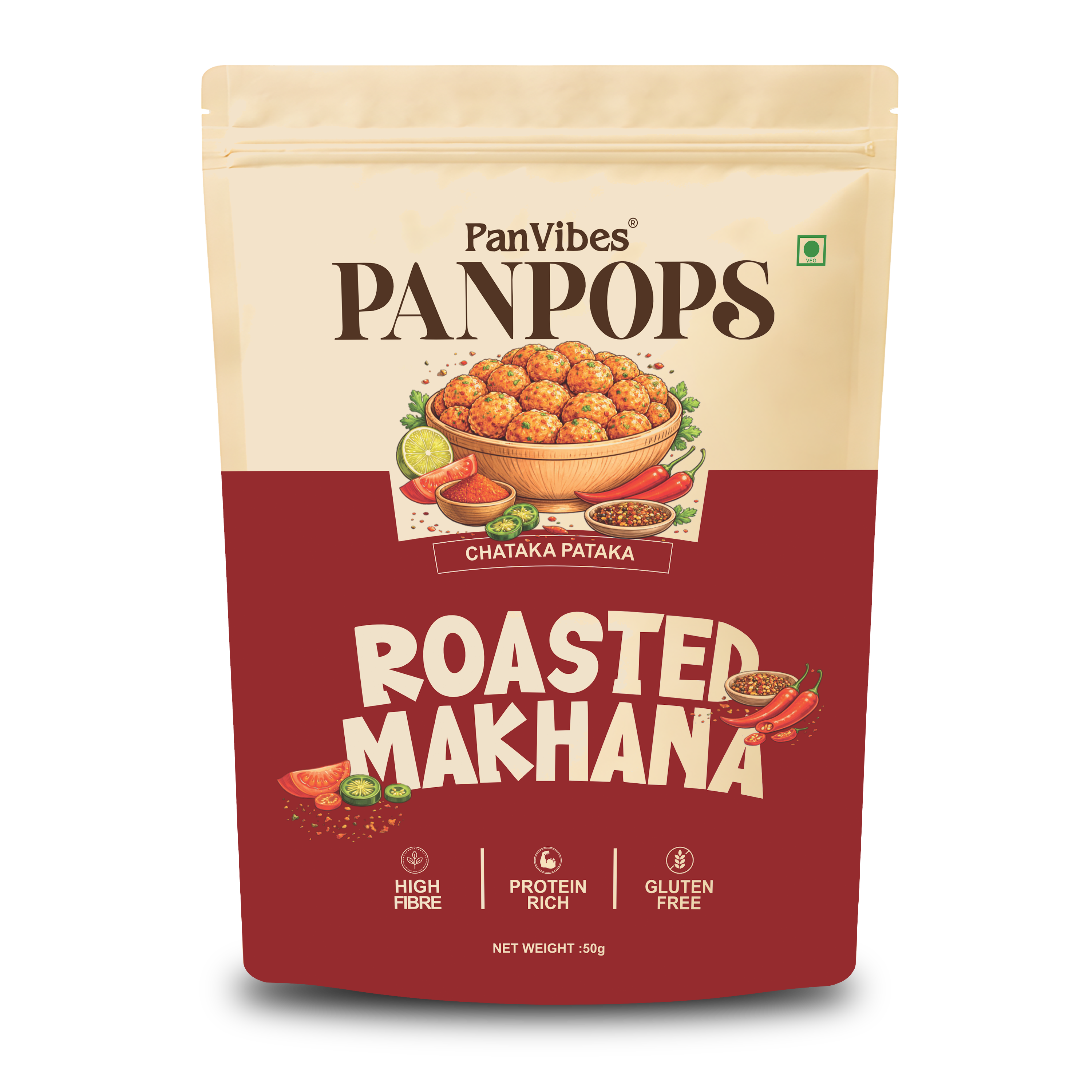Roasted Makhana Chataka Pataka Flavoured Front